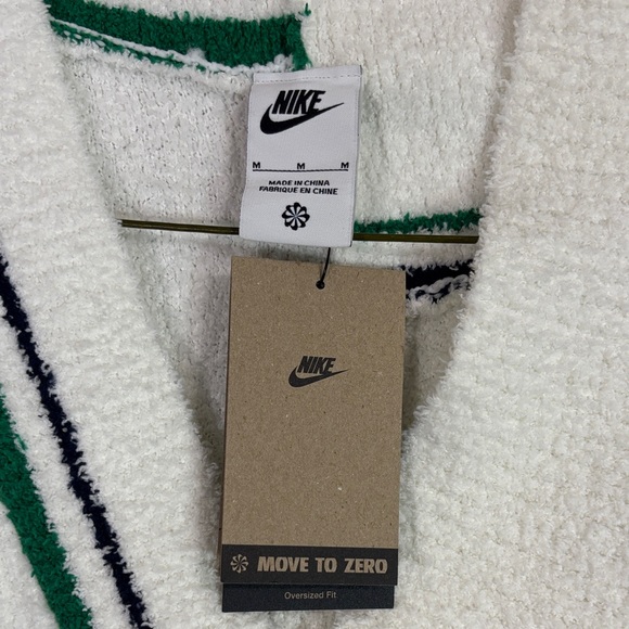 Nike Sportswear Collection Knit Sweater Vest Sail Green Stripe M NWT - Picture 2 of 6